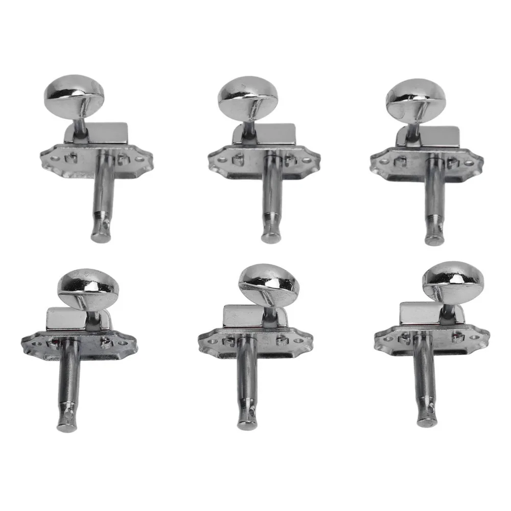 6PCS Vintage Metal Guitar String Tuning Peg Split Shaft With Screws Guitar Tuner Key Silver Guitar Tuners Guitar Replacement