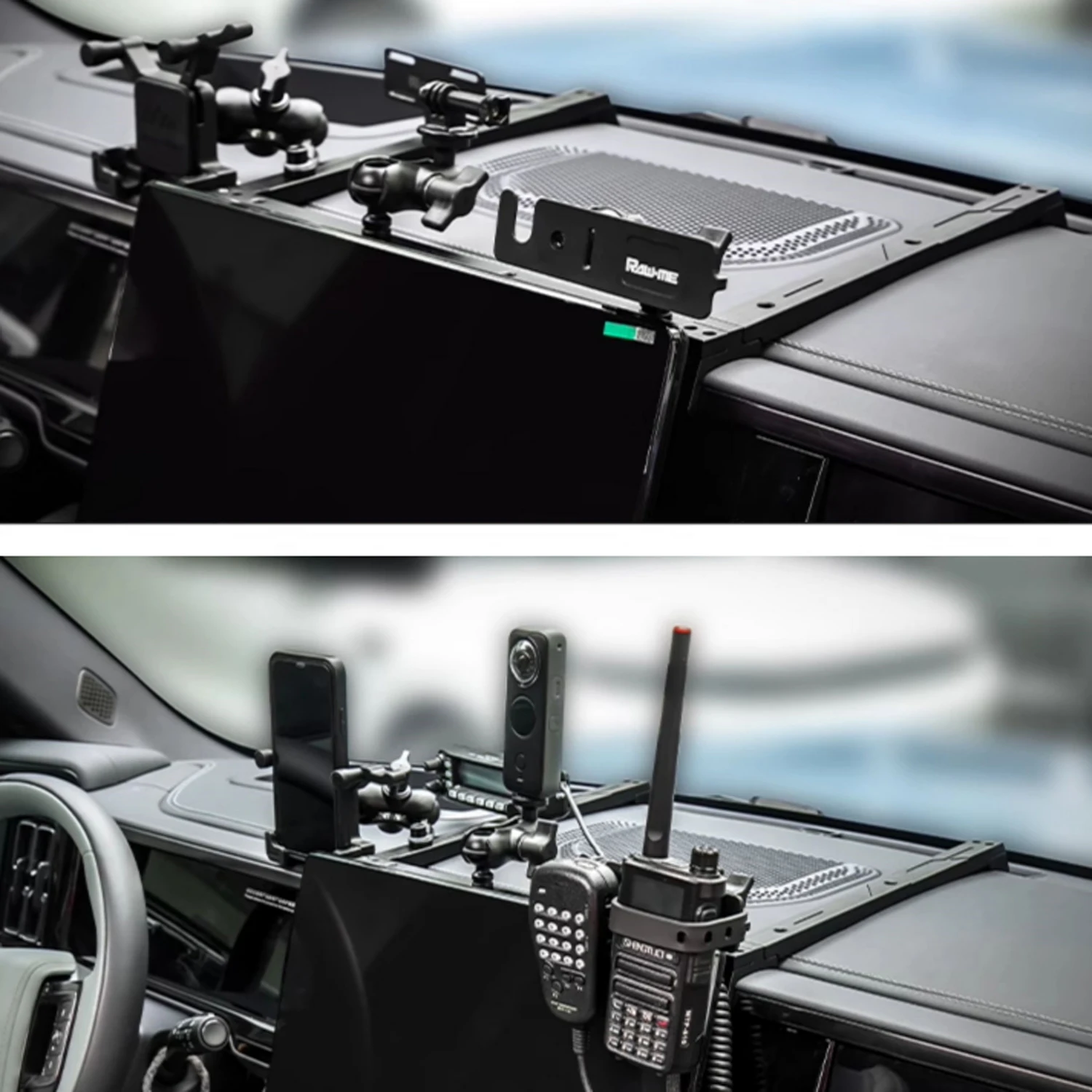 For BYD Fang Cheng Bao Leopard 5 Denza B5 2023 2024 2025 Walkie-talkie Radio Bracket Offroad Digital Device Dash Mount