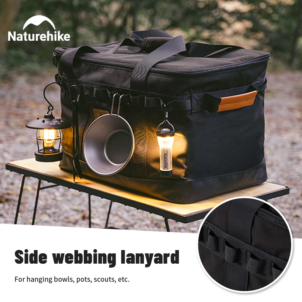 Naturehike 2024 New Camping Storage Bag Thicken Waterproof 36L Large Capacity Tool Bag Outdoor Portable Dividable Storage Box