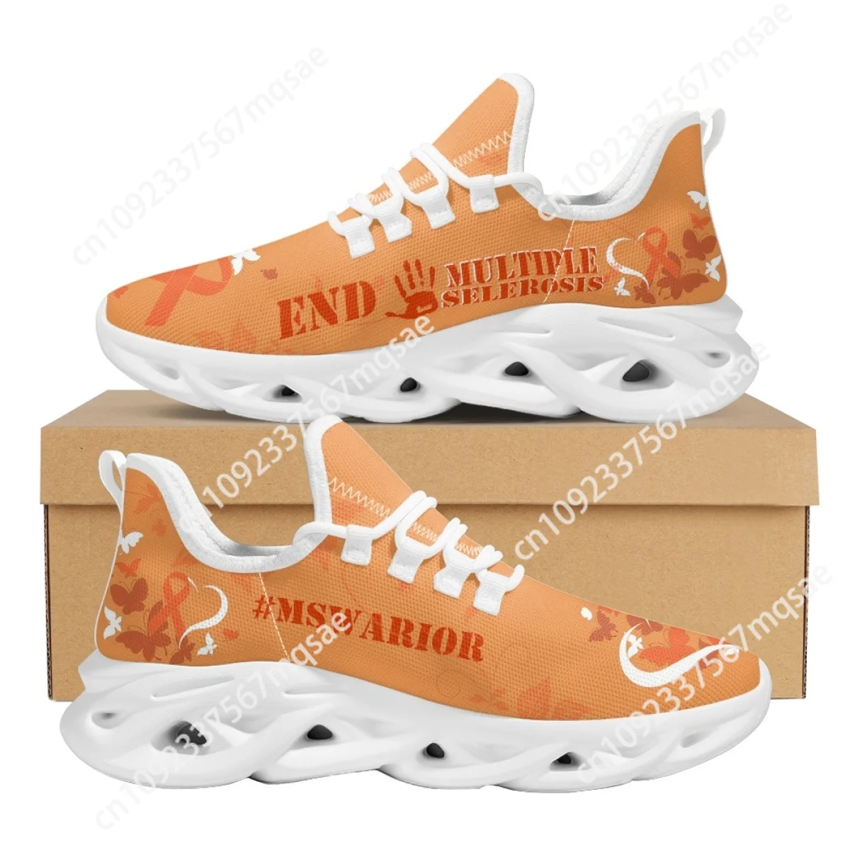 

Custom Non-Slip Running Sneakers Autism Cancer Awareness Love Pattern Women's Shock Absorption Cushion Mesh Shoes Zapatos