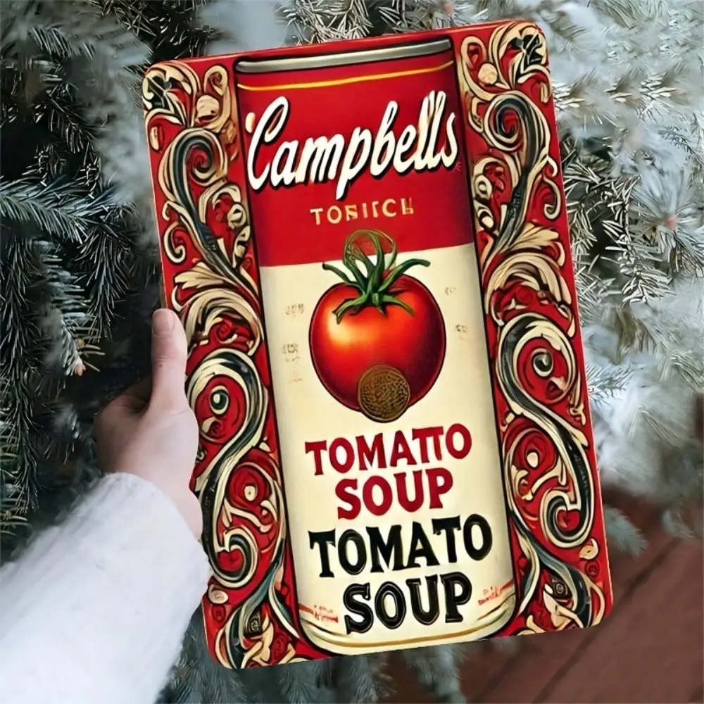 Campbell's Soup Vintage Metal Tin Sign 7.8x11.8 Inch Retro Wall Decor for Kitchen Farmhouse Pub Easy Hang