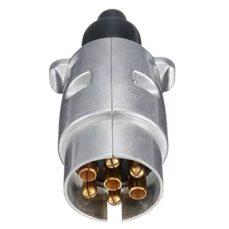 7-pinowa wtyczka przyczepy Wtyczka ze stopu aluminium Wtyczka EU 12V Złącza holownicze do ciężarówki do kampera RV Przyczepa kempingowa Akcesoria samochodowe