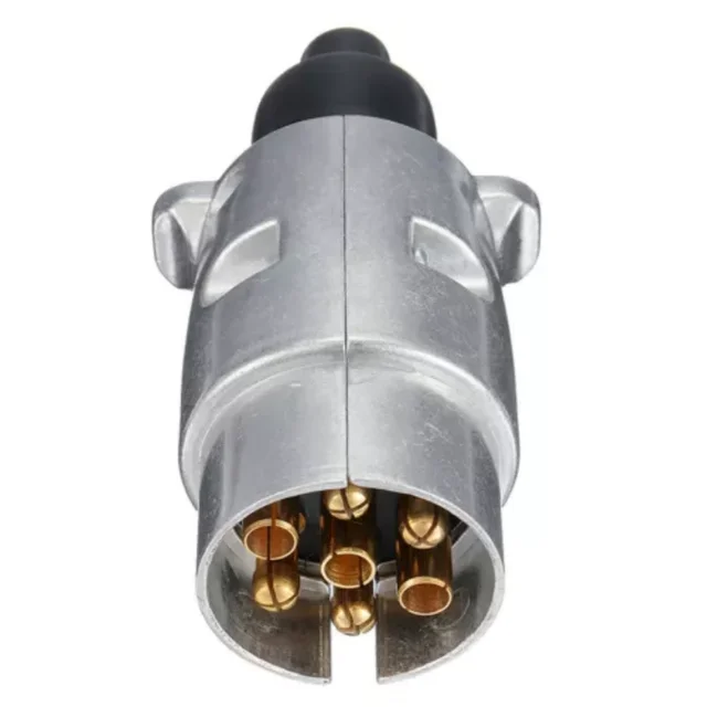 7-pinowa wtyczka przyczepy Wtyczka ze stopu aluminium Wtyczka EU 12V Złącza holownicze do ciężarówki do kampera RV Przyczepa kempingowa Akcesoria samochodowe