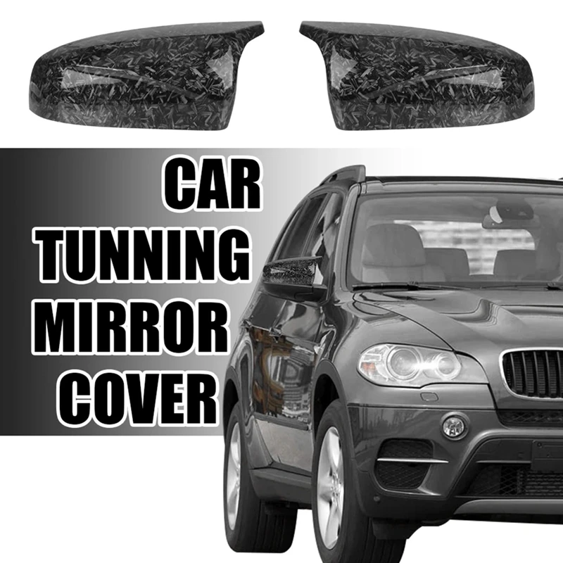 

Forged Carbon Fiber Wing Side Mirror Cap Accessory Parts Forged Pattern For BMW X5 X6 E71 E70 2008-2013