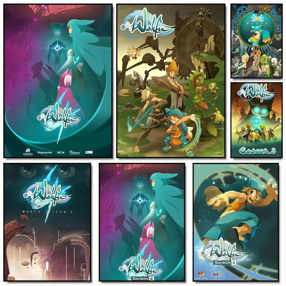 anime W-Wakfu-U Poster Removable Wall Sticker for Home Cafe Bar Office Interior Decor
