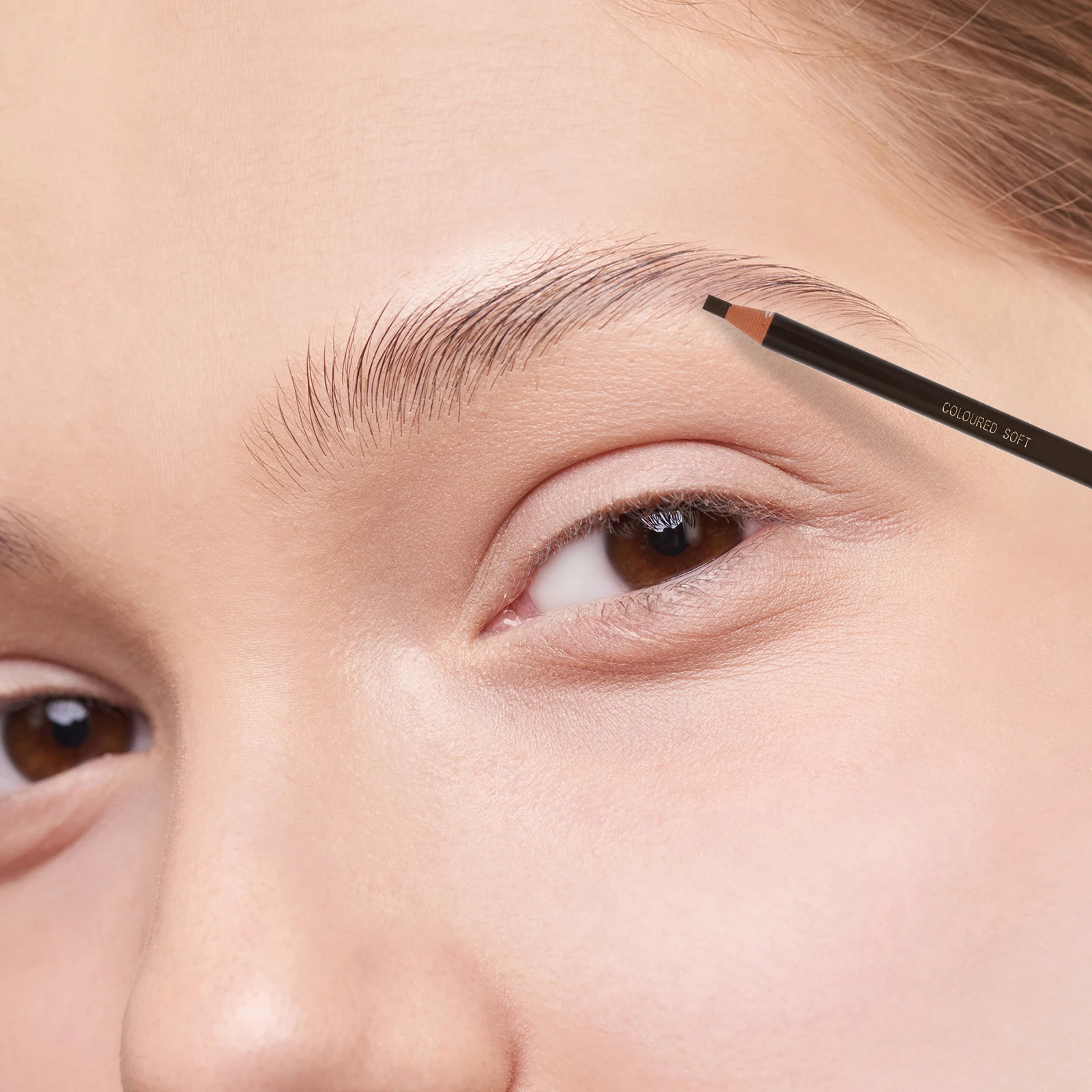 مجموعة أقلام الحواجب من الفولاذ المقاوم للصدأ، أقلام رسم مقاومة للماء، أداة تجميل كحل، قلم تحديد ظلال العيون، هدية عيد ميلاد #2