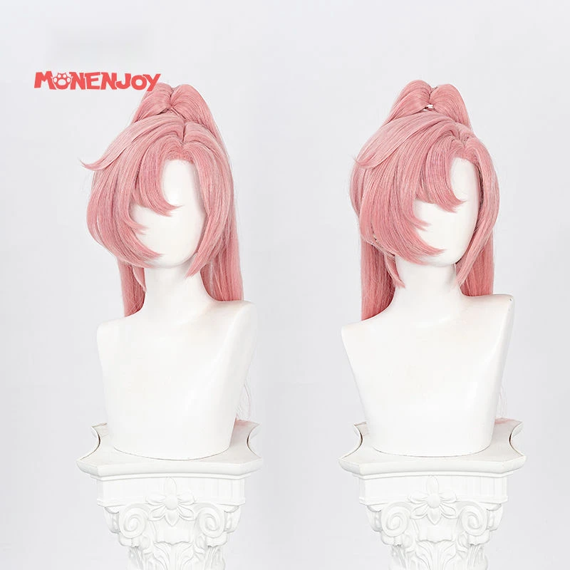니콜 데마라 코스프레 가발 게임 Zenless Zone Zero 긴 핑크 컬 내열성 헤어 할로윈 파티 가발