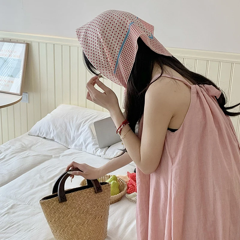 وشاح فاخر مطبوع عليه زهور للنساء والفتيات، ربطة شعر ناعمة على الموضة، أغطية رأس بمزاجية، إكسسوارات شعر بسيطة، هدايا