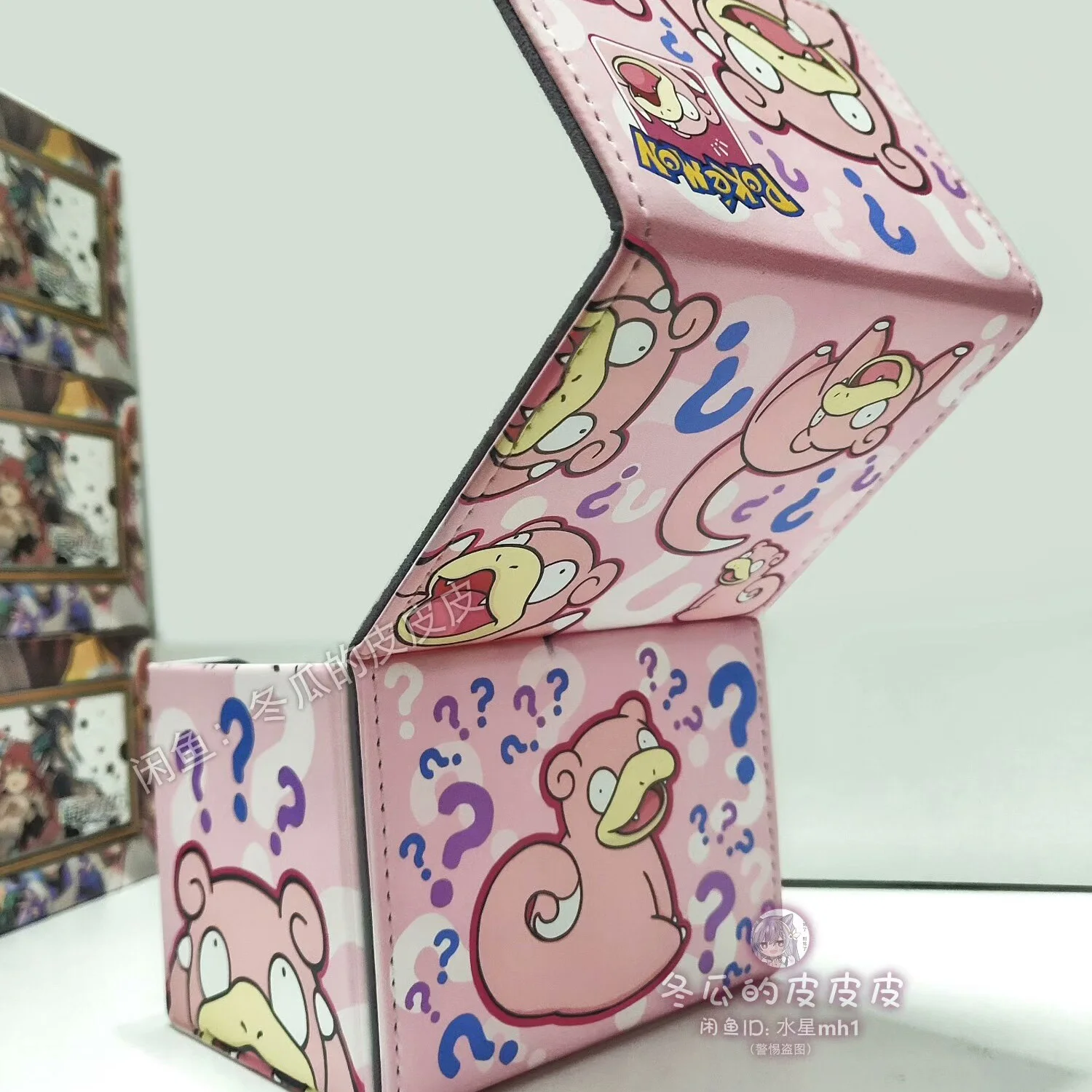 DIY 수제 PTCG 슬로우포크 귀여운 카드 보관함 WS OPCG PTCG 슬로우포크 가죽 고급 카드 보관함 애니메이션 카드 선물 장난감