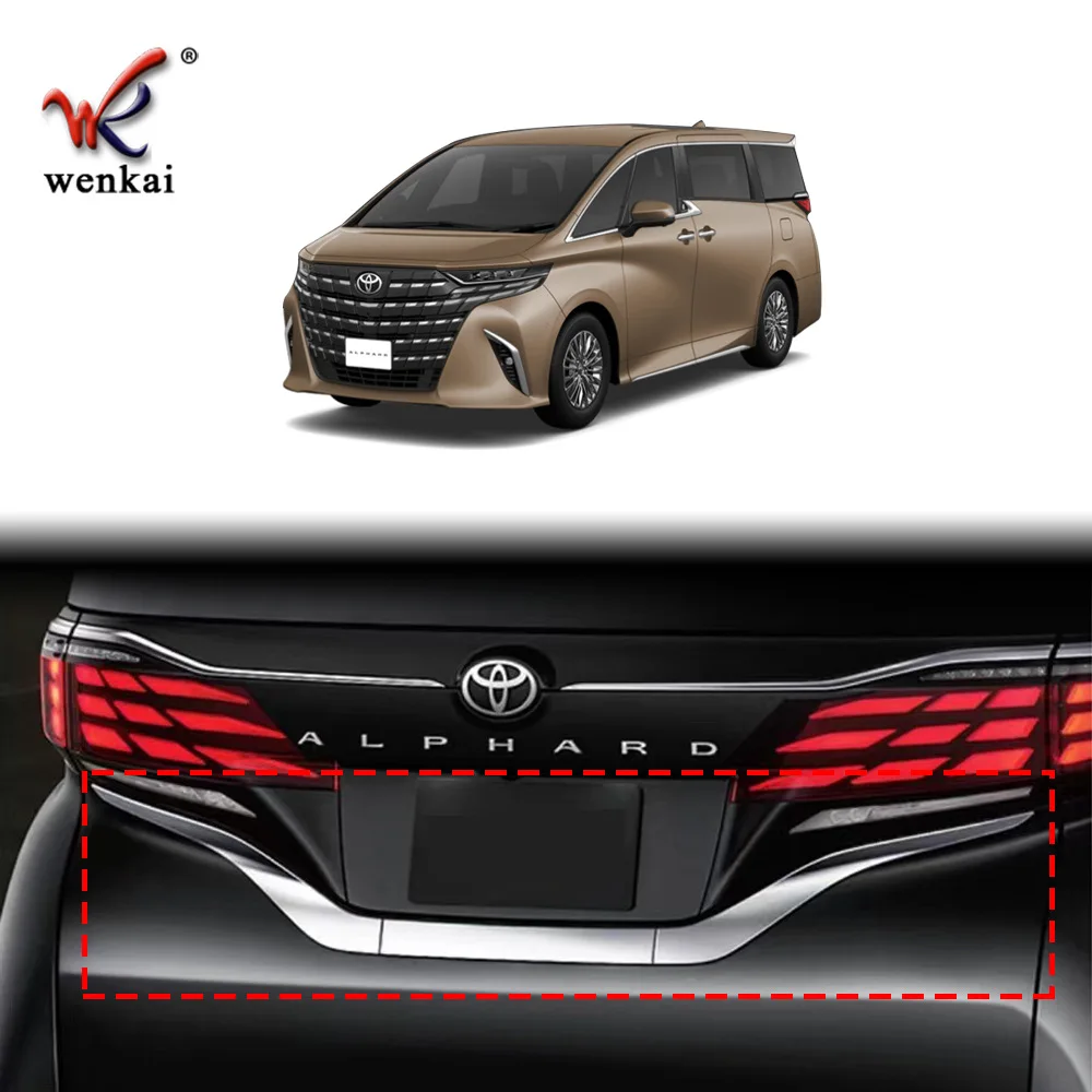 

Car Trunk Tailgate Trim Garnish For 2023 Toyota Alphard Vellfire 40 Series Accessories