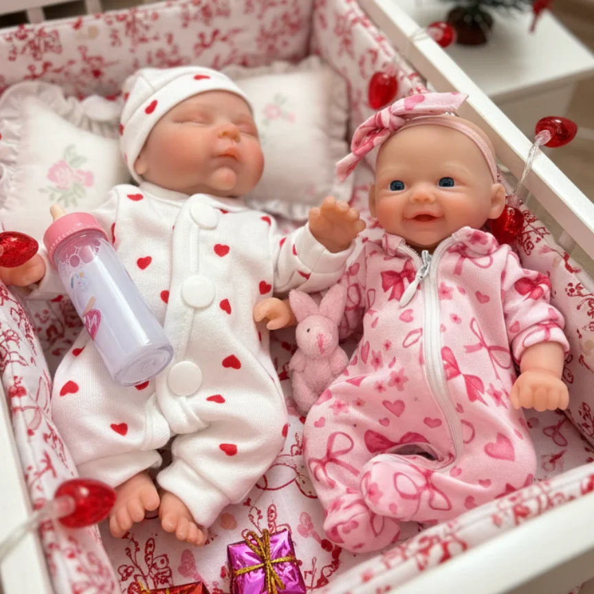 Muñecas Bebe Reborn de silicona de cuerpo completo de 8 pulgadas/20CM, muñecas impermeables para recién nacidos, muñecas Reborn reales hechas a mano
