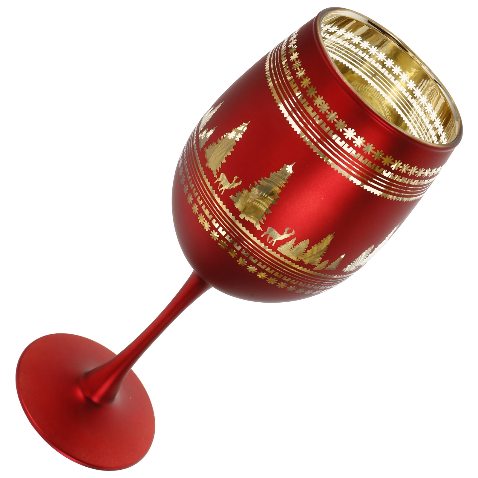 

Elegant Christmas Stemmed Red Wine Glass Decorative Goblets Unique Xmas Tree Holiday Wine Glass Christmas Goblet