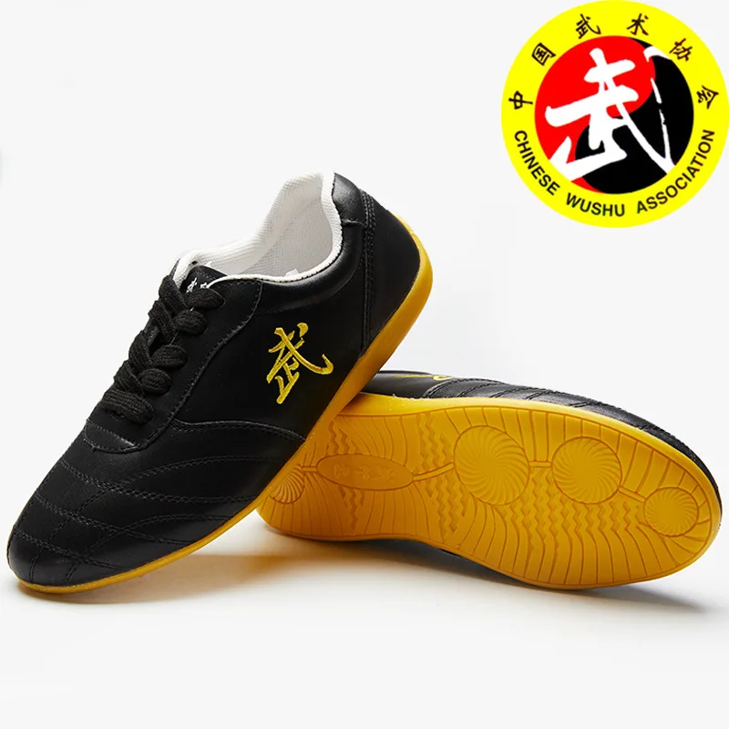 Wushu Tai Chapel Kungfu Glamorous Shoe, Chaussures d\'arts martiaux de routine, Cuir véritable, Compétition professionnelle, Hommes et femmes