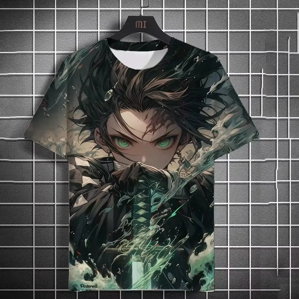 Summer New Men's T-shirt Anime Graphics 3D Printing Women Short Sleeve Summer Fashion Trend Oversized Kid T-shirt Street T-shirt image 4