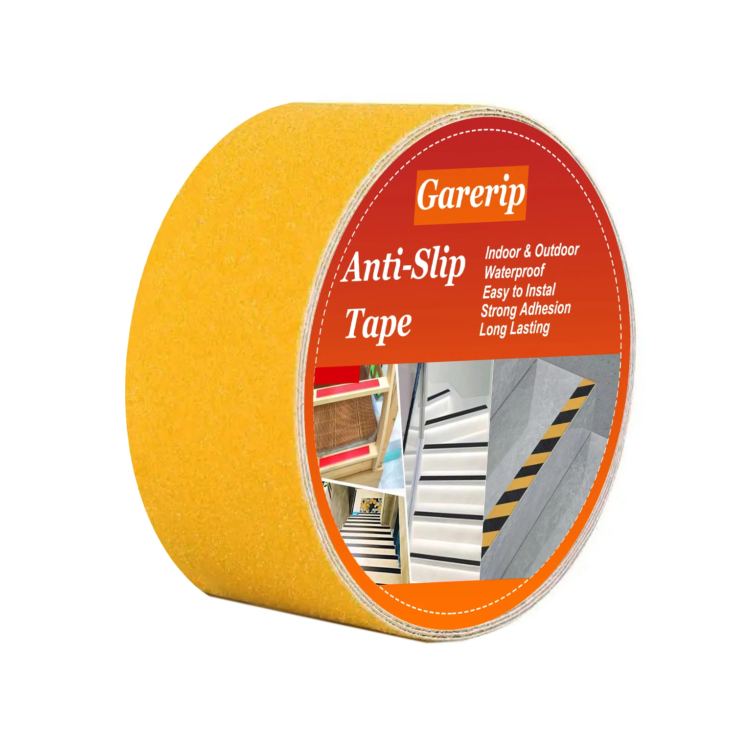 1 Roll of Orange Safety Anti-Slip Traction Tape, 2 Inches X 35 Feet, Can Be Cut, Self-Adhesive, Suitable for Indoor or Outdoor Stairs, Bathtubs, Boats, Etc., Anti-Slip Adhesive Tape, Special Anti-Slip Roller Tape for Stair Steps