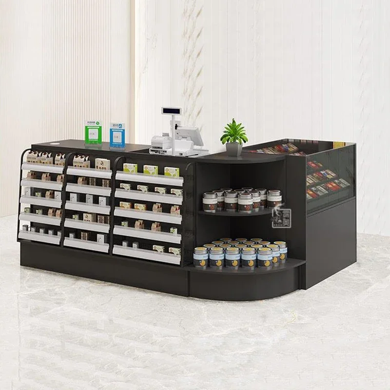 Corner Display Reception Desks Black Counter Minimalist Space Reception Desks Supermarket Classic Mostrador Bar Furniture