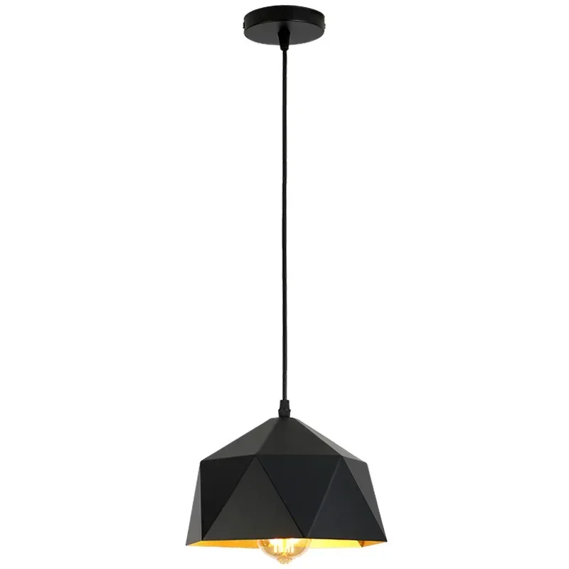 الحديثة الحد الأدنى شخصية LED هندسية مطعم مصابيح بار مقهى الرجعية الأمريكية المعين الرياح الصناعية الثريا