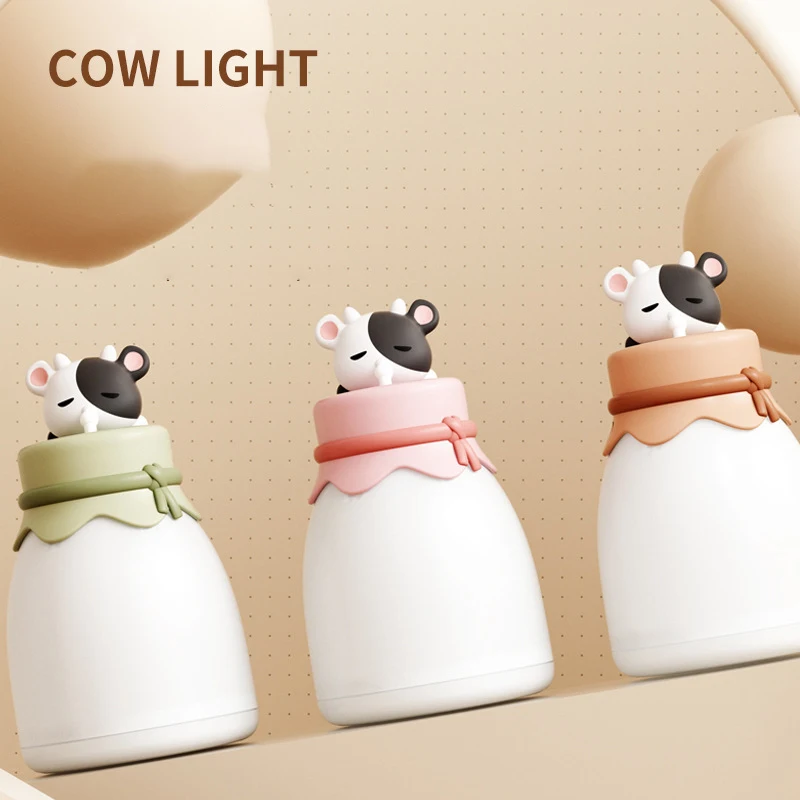 Lampu malam botol lucu lampu malam USB isi ulang lampu malam hadiah ulang tahun untuk anak laki-laki perempuan dekorasi kamar