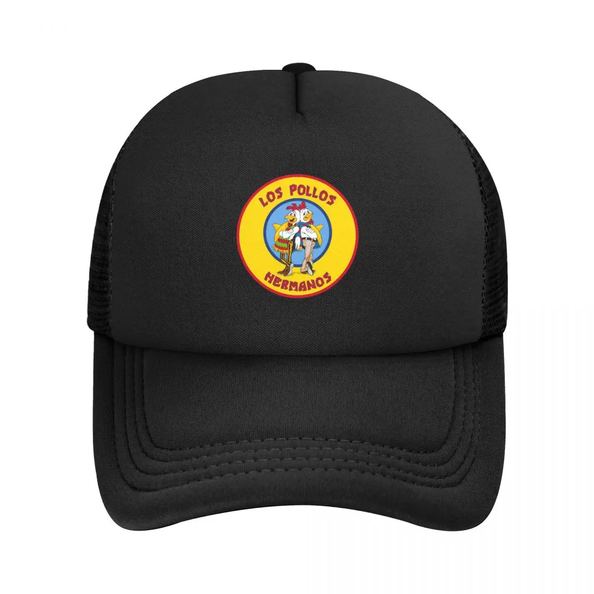 Los Pollos Hermanos topi bisbol jaring Unisex, untuk musim semi dan musim panas