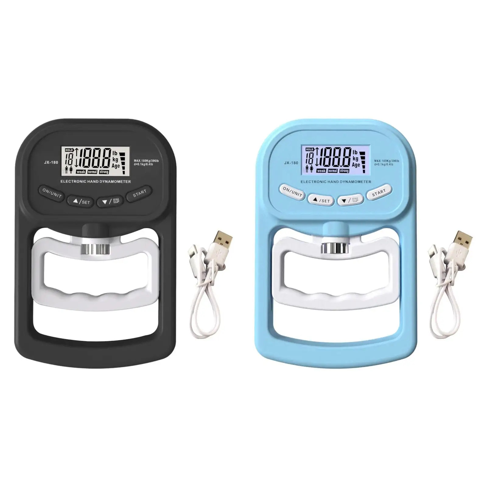 Electronic Grip Strength Tester Muscle Tester Portable, Hand Strength Measurement, Hand Dynamometer Grip for Fitness