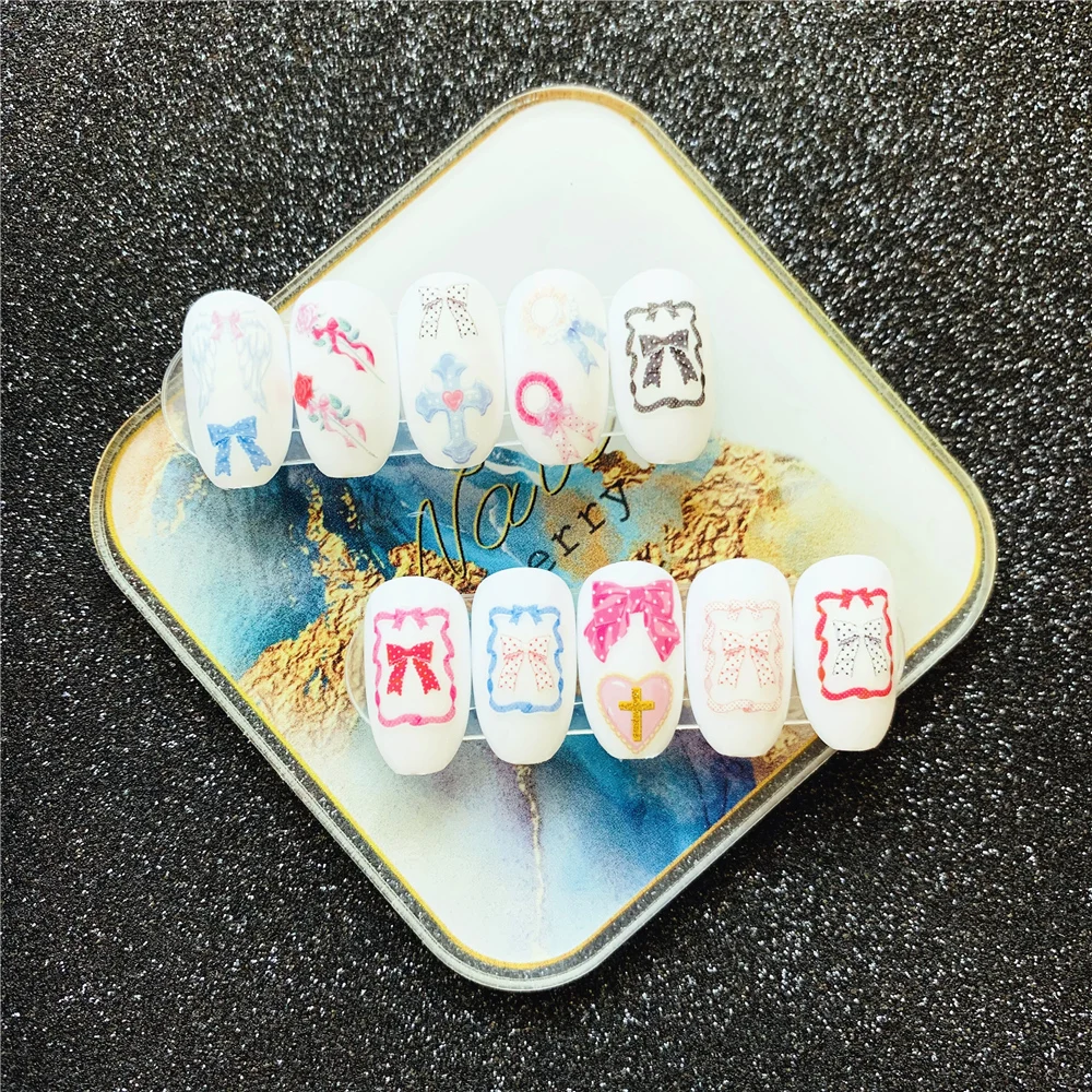 TSC series  TSC-513-516 3D Colorful Bow Nail art Nail sticker decoration tool Sliders For Nail Decals