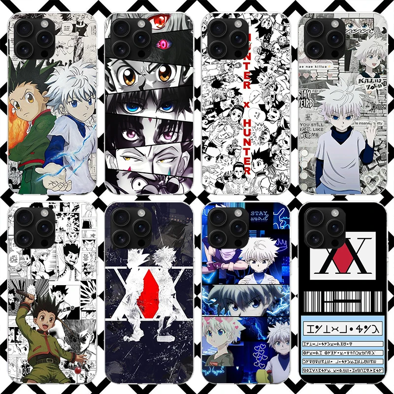 Anime Hunter X Phone Case for iPhone 17 Air 16 16E 15 14 Plus 13 Mini 12 11 Pro Max 7 8 + SE 2020 Soft Cover Fundas 17 Air 16 16