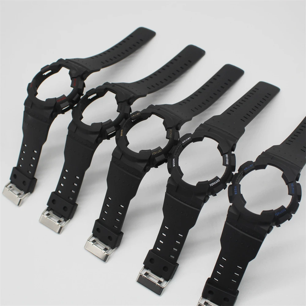Matte Integrated set Strap Watchband for Casio G-SHOCK GA100 GA110 GA120 GA140 Waterproof Watch Band Straps and Cases