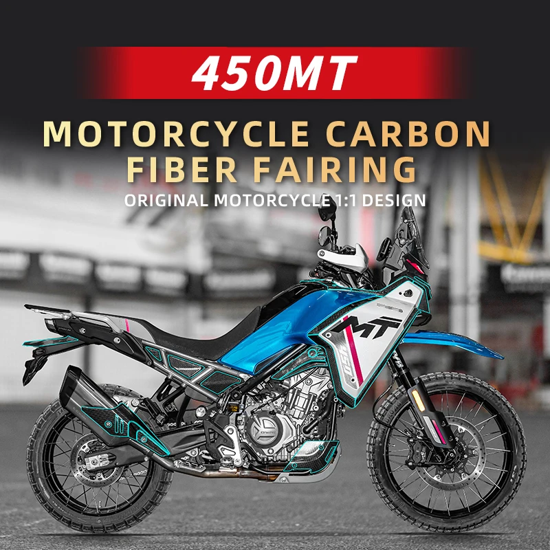 Use For CFMOTO 450MT Motorcycle Carbon Fiber Fairing Stickers Kits Of Bike Accessories Decoration Protection Decals Motor Refit