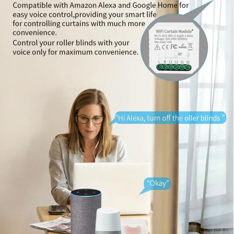 Tuya WiFi الذكية الحياة الذكية الستار التبديل ل الأسطوانة مصراع أعمى موتور المتداول مصراع الأبواب العمل الأمازون و اليكسا جوجل المنزل