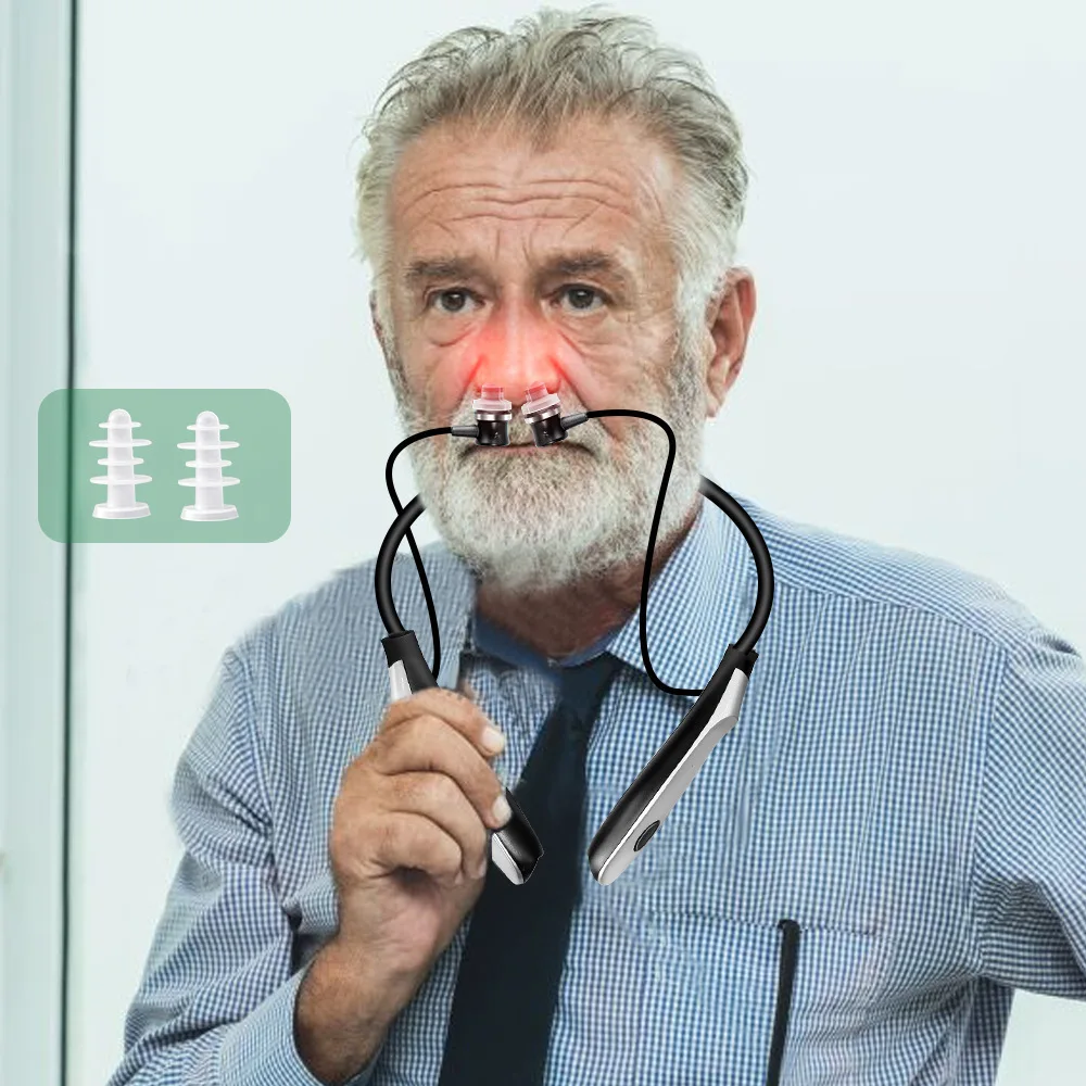 

Лазерный облучатель для носа и ушных каналов, устанавливаемый на шее, 650 нм, лазерное устройство для световой волны