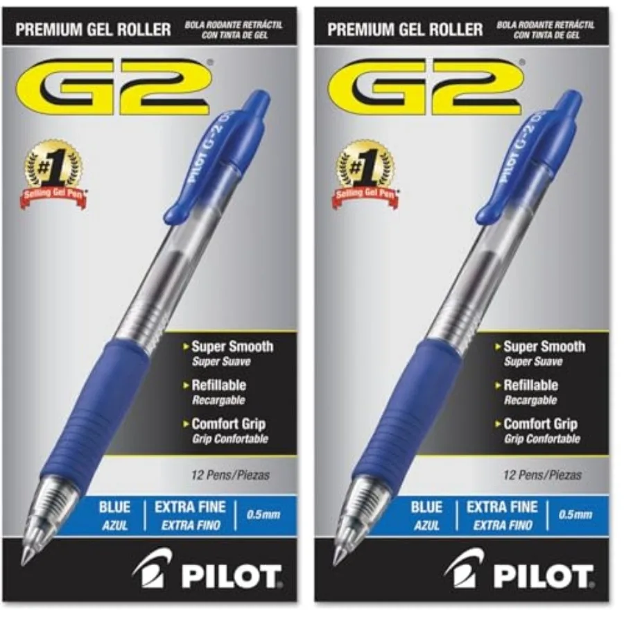 

Ручки-роллеры G2 Premium Gel Extra Fine Point с синими чернилами 0,5 мм — идеально подходят для школы, ведения дневников и офисной работы.