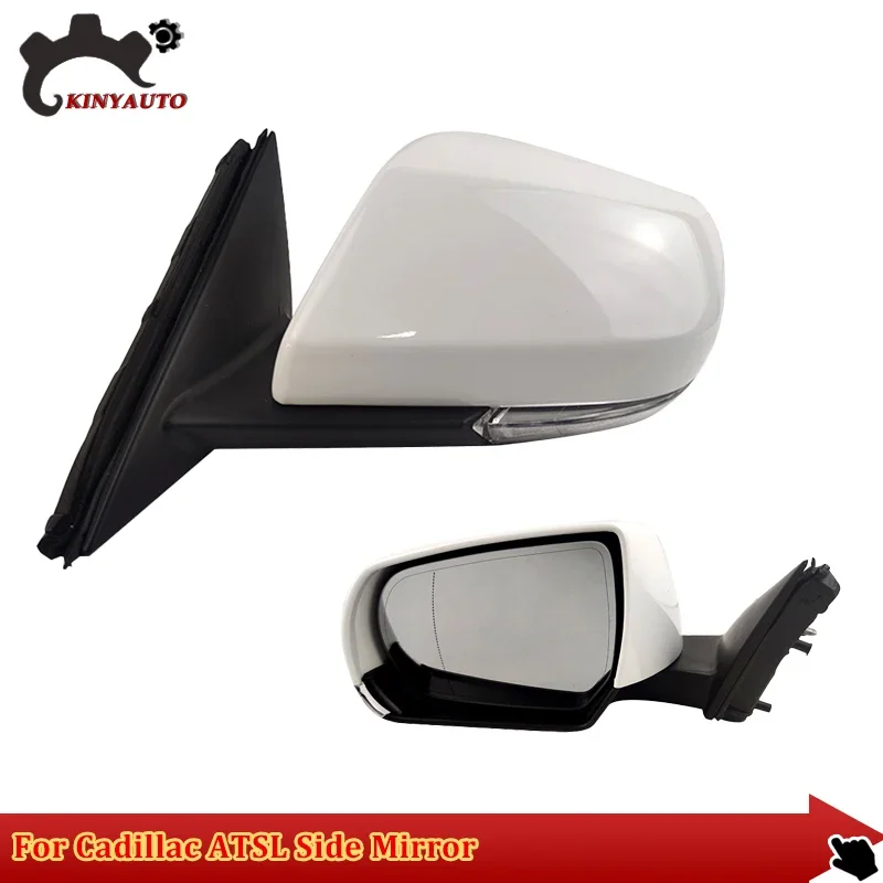 

For Cadillac ATSL Side External Rearview Rear view Mirror Assembly Assy INCL Lens Turn Signal Light Shell Frame Cover Holder