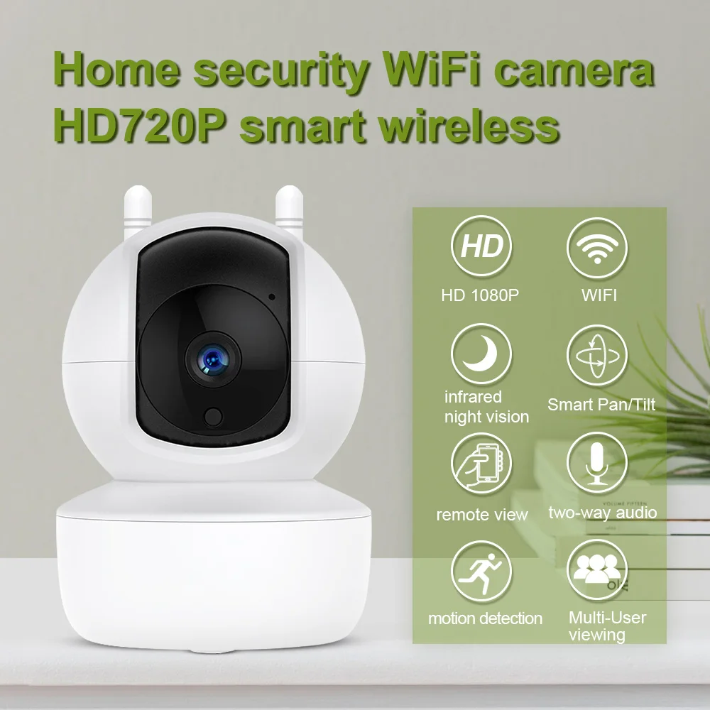 1080P Draadloze Smart Home Camera YCC365 Plus App Auto Tracking Twee Manieren Audio Beveiliging Indoor Wifi Camera 2MP