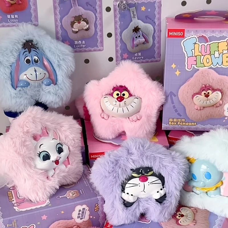 

MINISO Blind Box Hairy Season Series Flowers Lie Prone Lotso Aristocats Lotso Dumbo Anime Figure Pendant Girl Gift Toy
