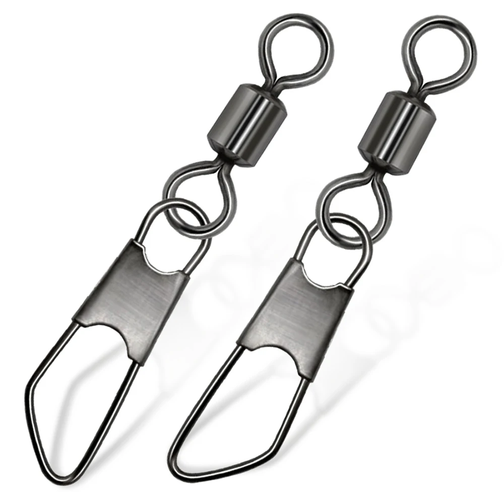 100Pcs A Type Needle Fishing Hook Connector Quick Bait Connection Ring Bearing Rotating Fishing Tool Fishing Gear Accessories