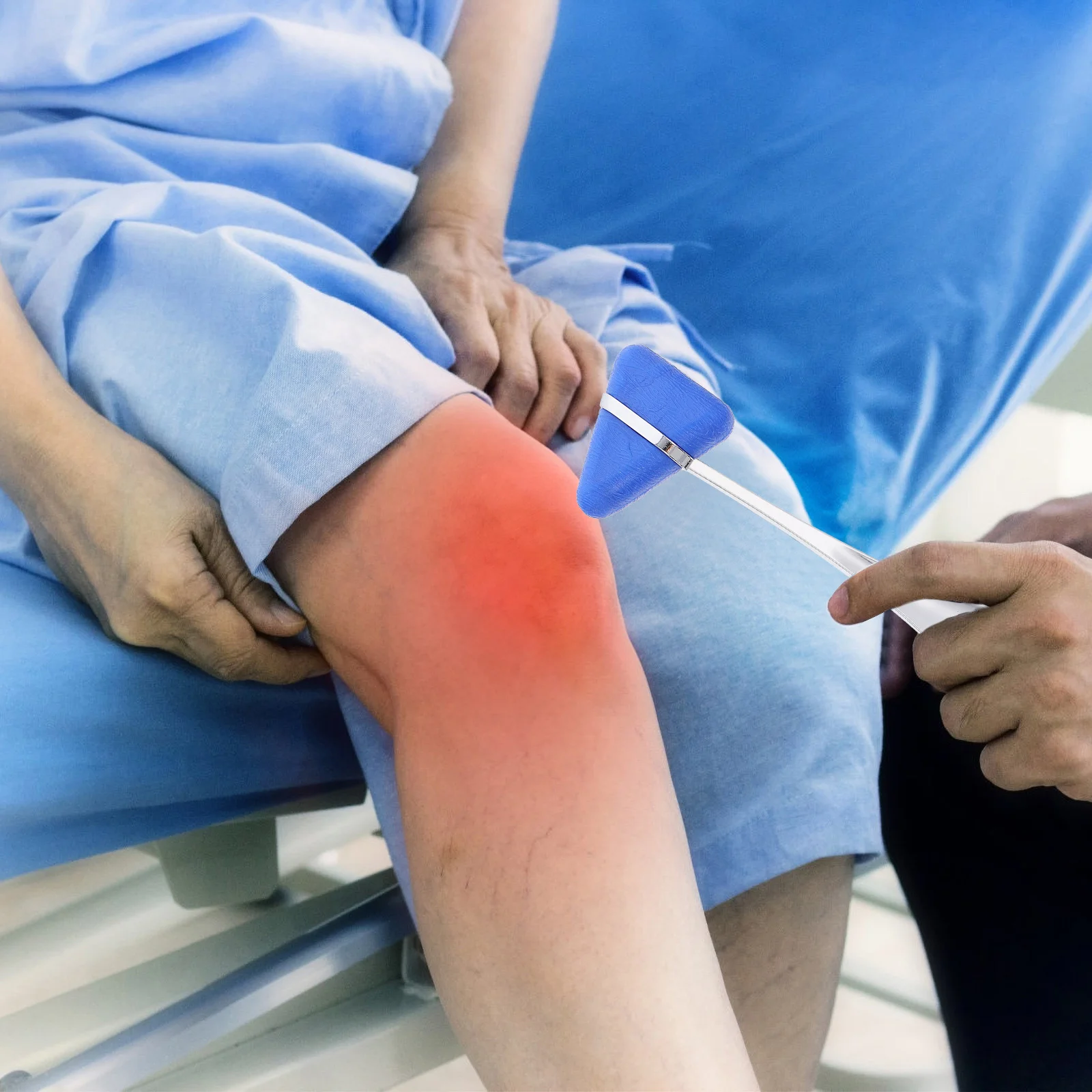 

3Pcs Neurological Reflex Hammer Set Metal Triangle Diagnostic Hammer Long Handle for Clinic Hospital Nerve Testing Tool Portable