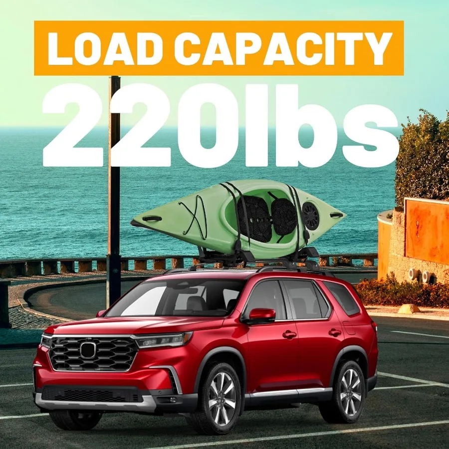 Поперечные перекладины багажника на крышу 220 фунтов, совместимые с Honda Pilot 20232025 Sport TrailSport Touring Elite, не для LX EXL, регулируемые Alumi