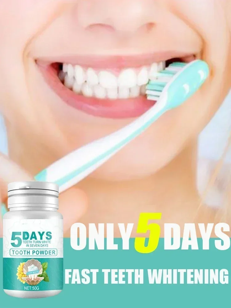 

5 Day Teeth Whitening Powder Remove Plaque Stains Toothpaste Deep Cleaning Fresh Breath Oral Hygiene Dentally Tools Teeth Care