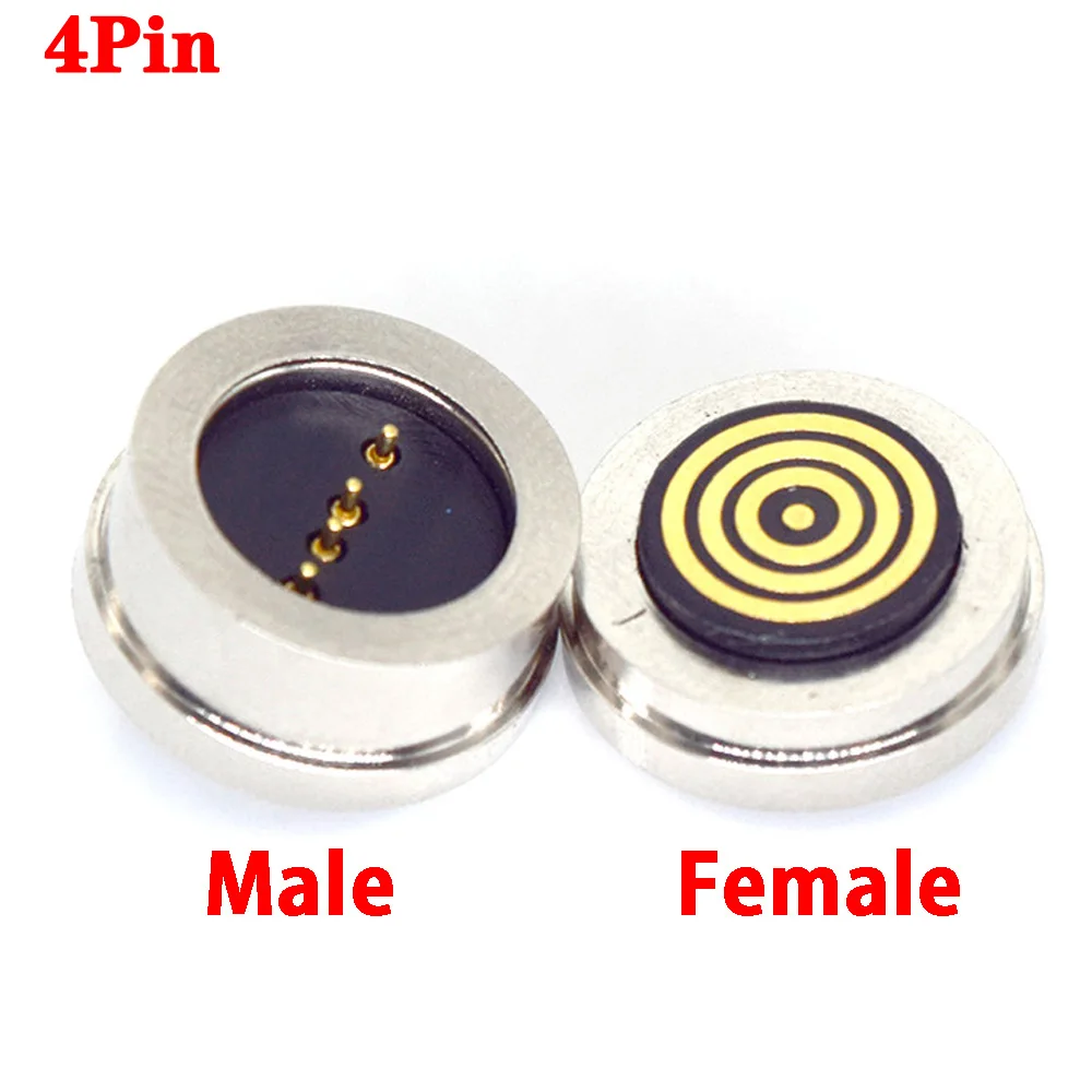 3P 4P 360° Blind Suction DC Magnetic PogoPin Connector Pogopin Male Female 2A Waterproof High Current Spring Loaded Power Socket