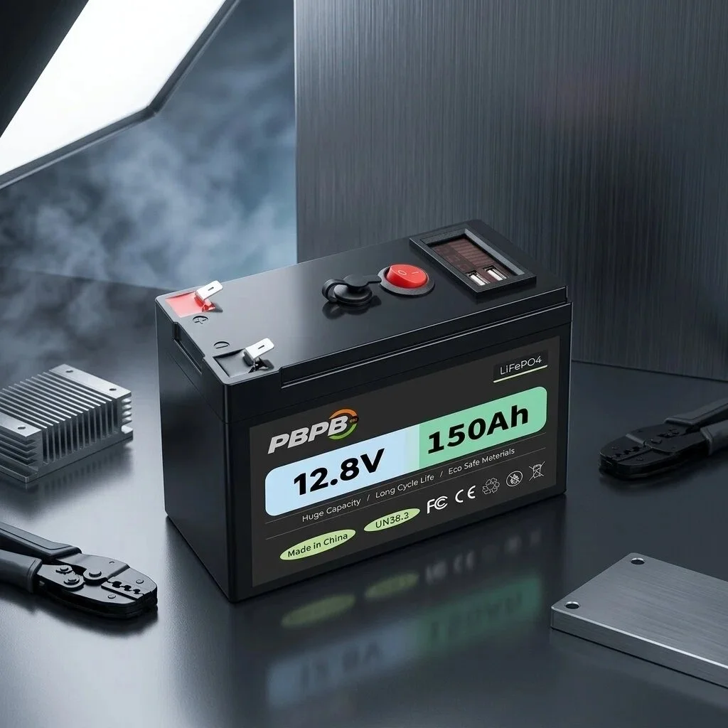 New 12.8V 200AH LiFePO4 Battery 4s Lithium Power Batteries For Campers Golf Cart Off-Road Solar  anf Charger