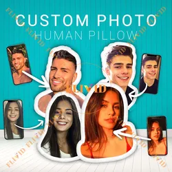 Custom 3D Photo Human Pillow Portrait Pillow Funny Cushion Stuffed Picture Customization Sofa Car Cushion