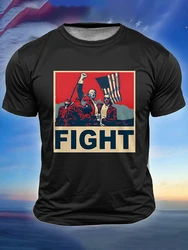 Trump 2024 Shirt Summer Casual Outdoor Men's T-shirt Everyday Street Fashion Men's Short-sleeved Top Trump 3D Printed Men's Tees