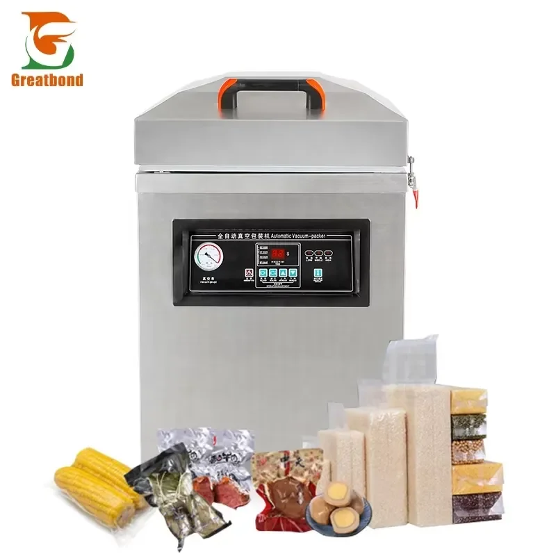 for Dz-430 Vacuum Sealer Stainless Steel Food Packaging Machine Double Seal Fresh Keeper for Beef Durian Home Kitchen Use
