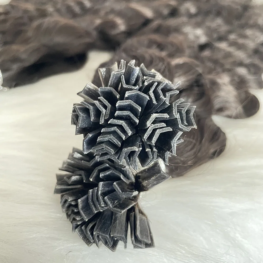 البورمية قبل المستعبدين K تلميح وصلات شعر شعر الإنسان ريمي مجعد الشعر حزم مايكرو الروابط الانصهار الكيراتين الخامس تلميح وصلات شعر 50 جرام