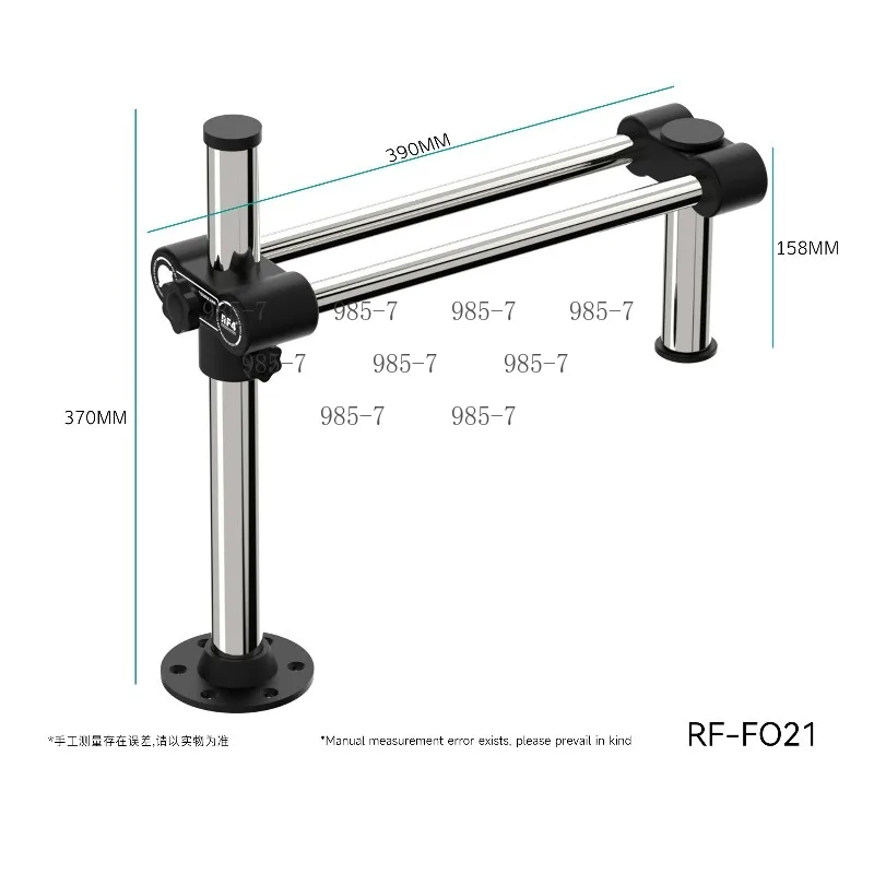 Trinocular Microscope Fixed Desk Stand, Telescopic Folding Lifting Arm Universal Lens Support Bracket