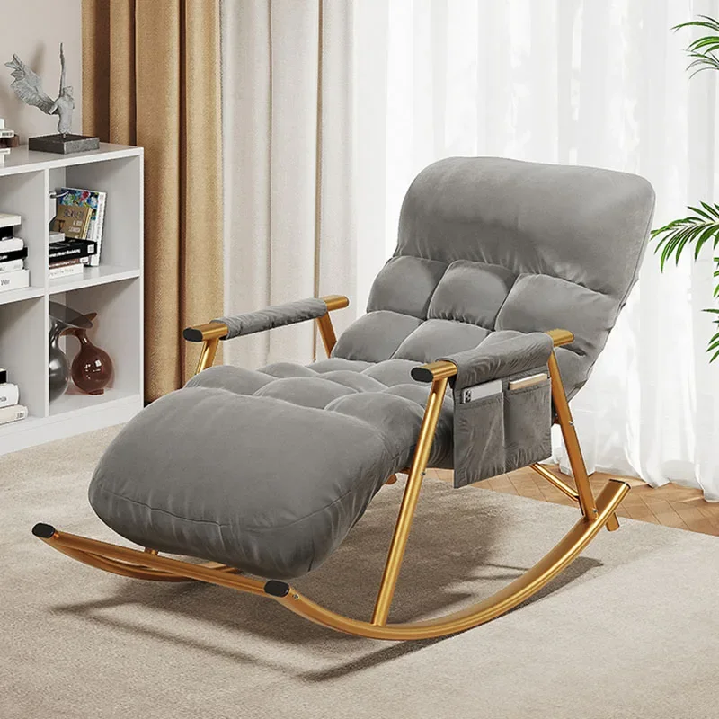 

Armchair Bedroom Living Room Chairs Modern Nordic Floor Rocking Chair Recliner Sofa Fauteuil Salon Designer Furniture Replicas