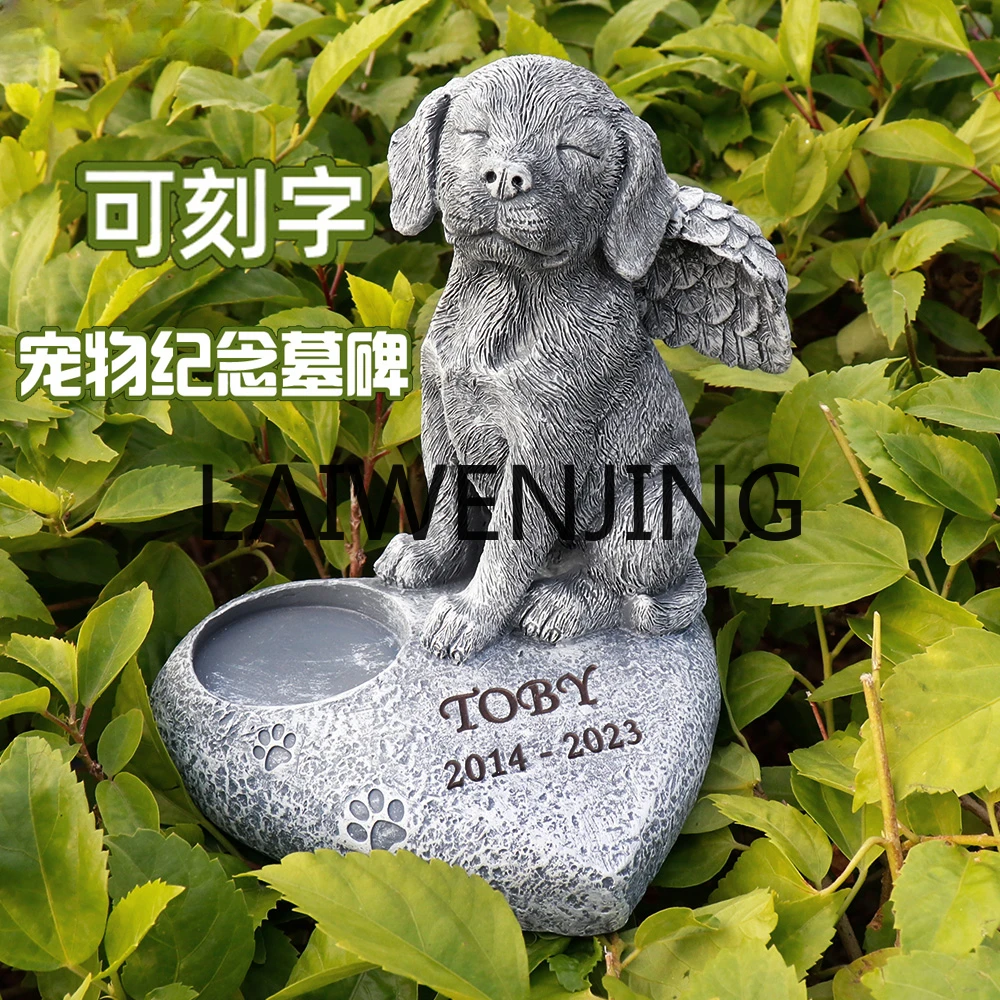 

Dog Tombstone Pet Custom Shape Angel Love Candlestick Lettering Monument Memorial Resin Decorations