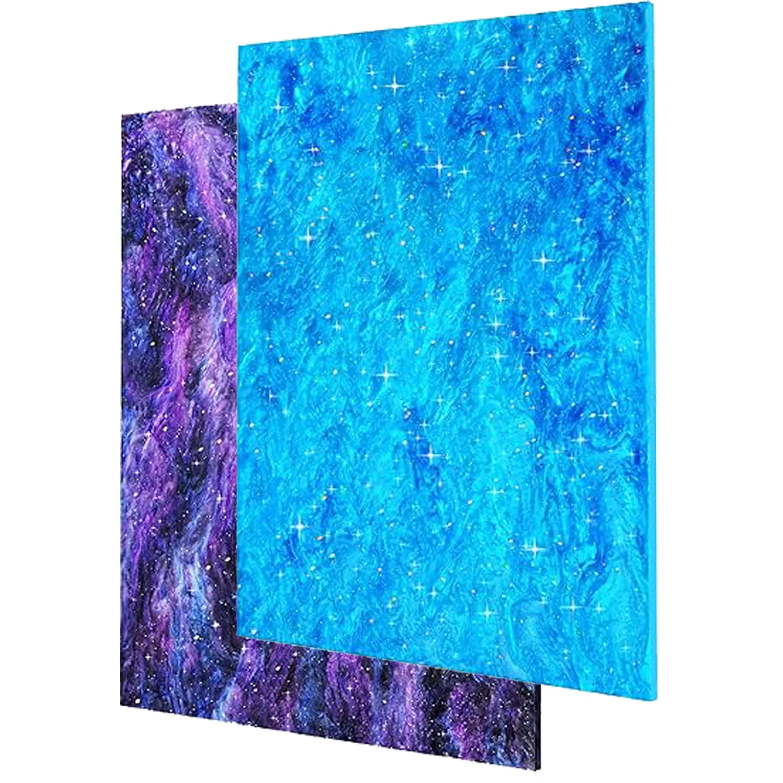 

Deep Purple And Blue Glitter Pearlescent Acrylic Sheet 12x8 Inch Sparkly Water Stream Pearl Plastic Sheet Star Starry for Craft