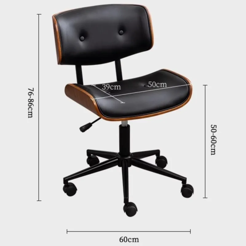 Computer Chair Household Solid Wood School Study Chair Comfortable Sitting Swivel Adjustable Office Chair Living Room Chair 2024