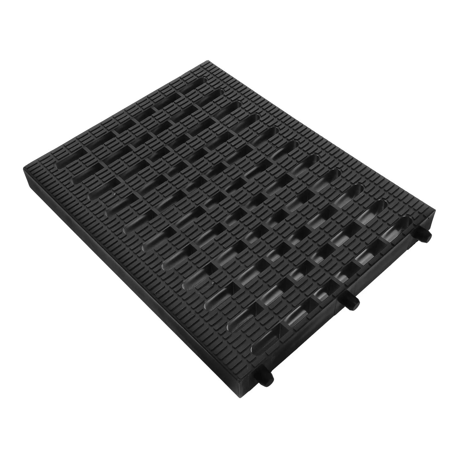 Rectangular Plastic Drainage Grate Channel Cover Interlocking Design Drain Protector Garden Courtyard Driveway Sewer Rainwater